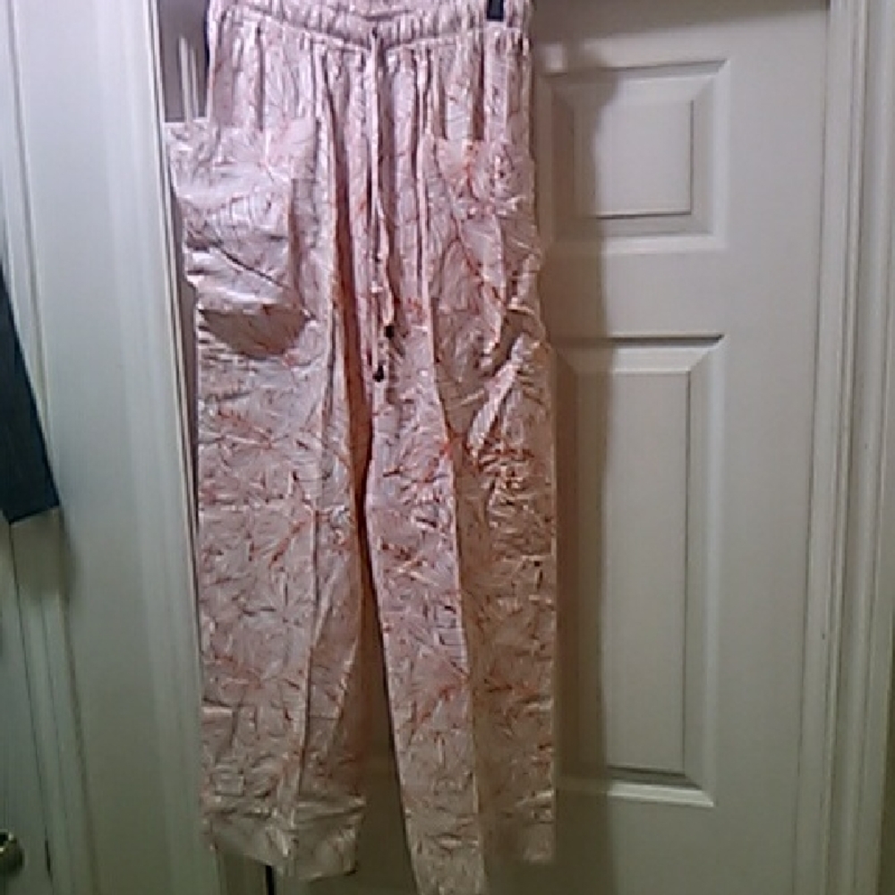 💲1⃣dollar▶Orange Leaf Patterned Pants Summer Fun Loose & Comphy